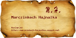 Marczinkech Hajnalka névjegykártya
